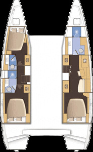 Rzut jachtu Lagoon 42 OW Casbah III
