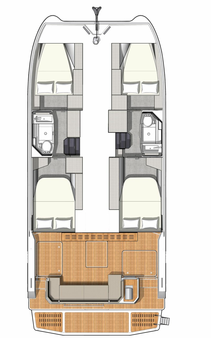 Rzut jachtu Fountaine Pajot MY4.S Dana