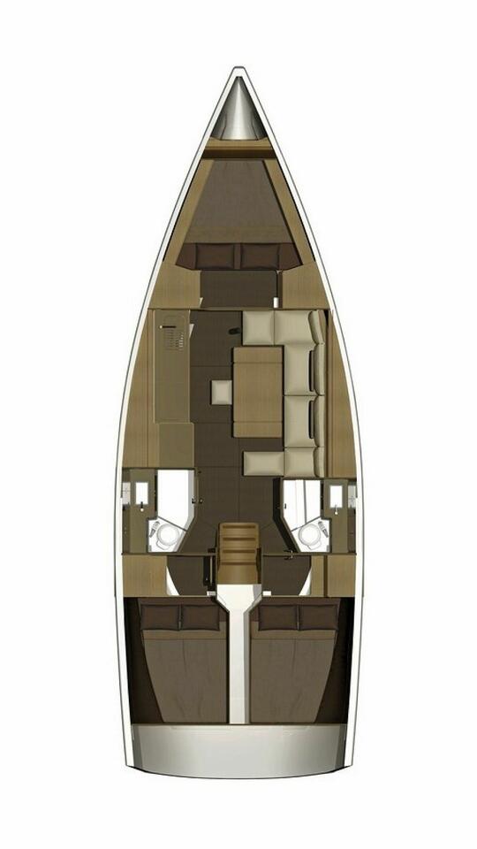Rzut jachtu Dufour 382 GL Cetus