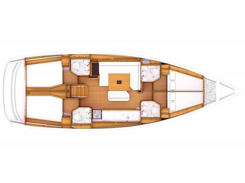 Rzut jachtu Sun Odyssey 469 Alexandra