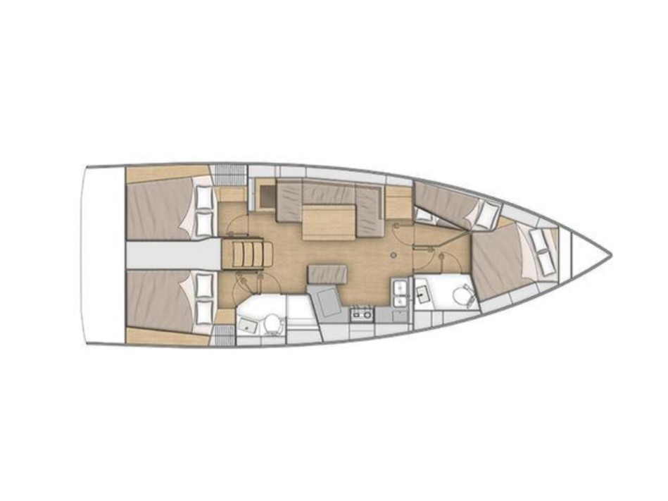 Rzut jachtu Oceanis 40.1 Marilena