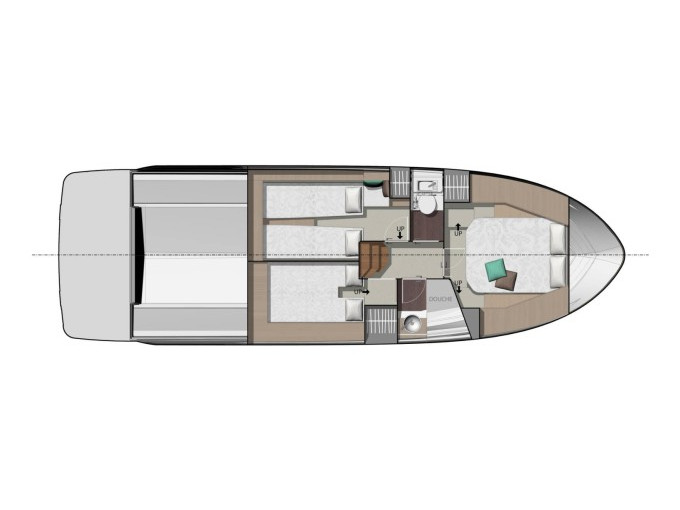 Rzut jachtu Jeanneau NC 37 Black Pearl