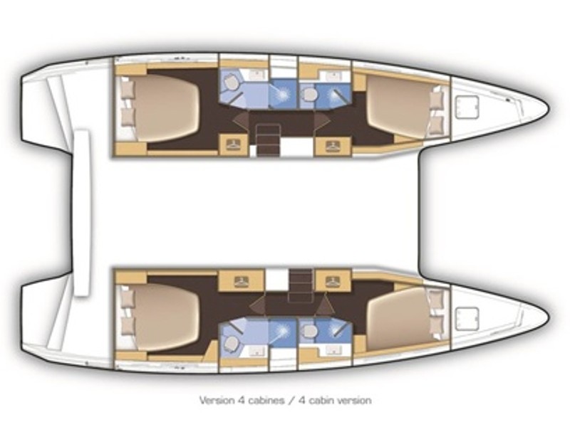 Rzut jachtu Lagoon 42 Aeolian Breeze