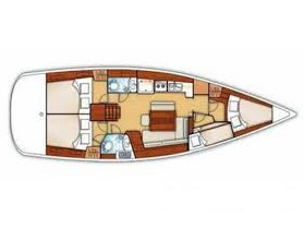Rzut jachtu Oceanis 43 Carmen