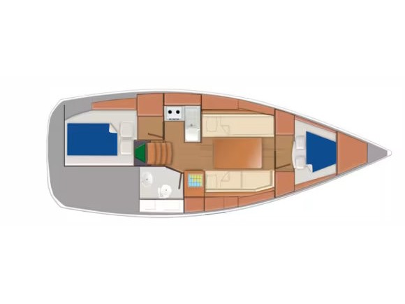 Rzut jachtu Sun Odyssey 319 Sunsail Sun Odyssey 319 Classic