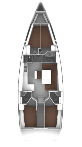 Rzut jachtu Bavaria Cruiser 46 Suncity 6