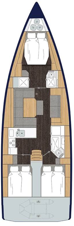 Rzut jachtu Bavaria C45 Style Jetset 02