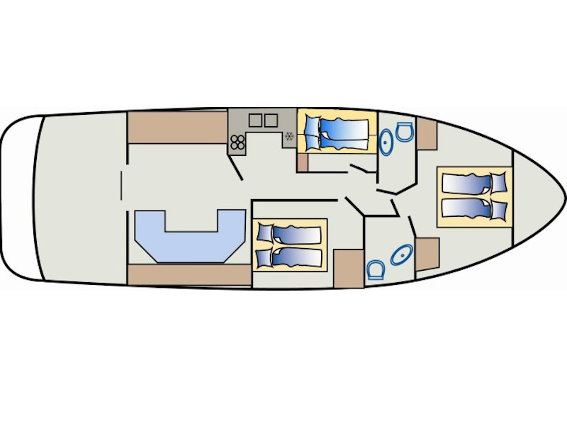 Rzut jachtu Princess 470 Antares II