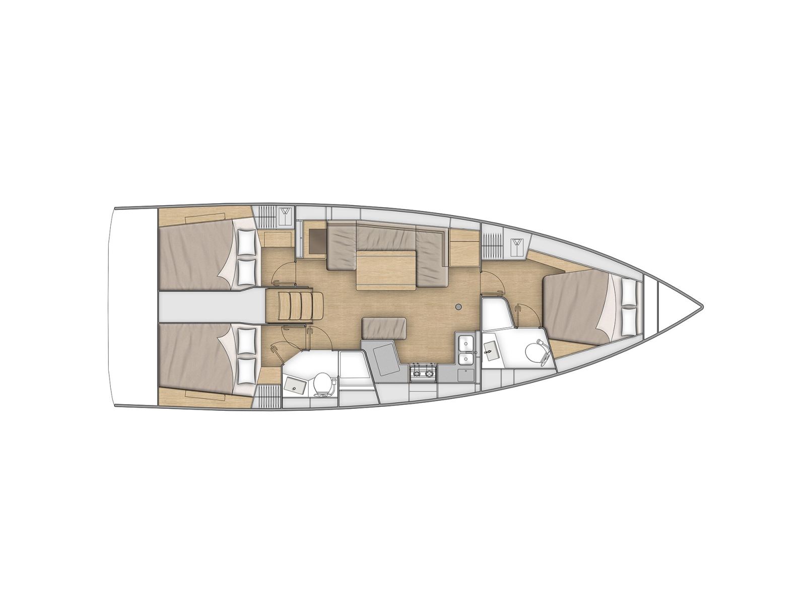 Rzut jachtu Oceanis 40.1 First Passion