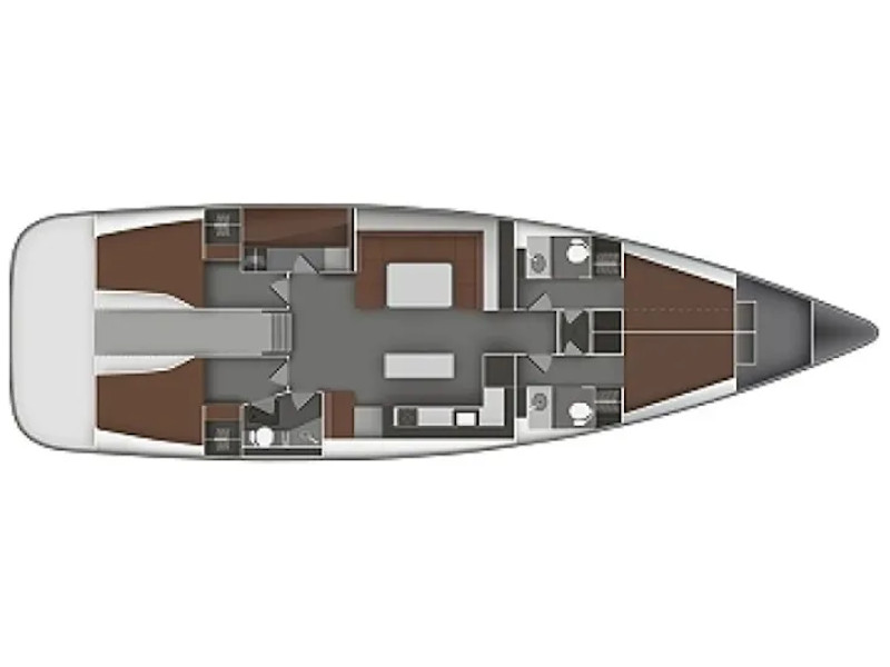 Rzut jachtu Bavaria 55 Cruiser AF-B55