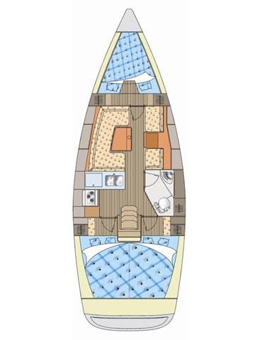 Rzut jachtu Elan 344 Impression Sea Bird