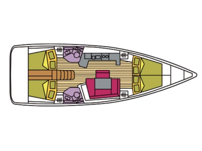 Rzut jachtu Oceanis 45 Alfa Centauri I
