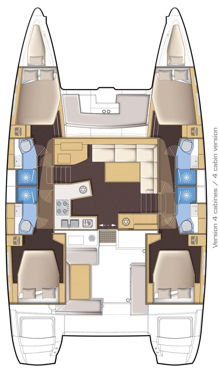 Rzut jachtu Lagoon 450 F Anja