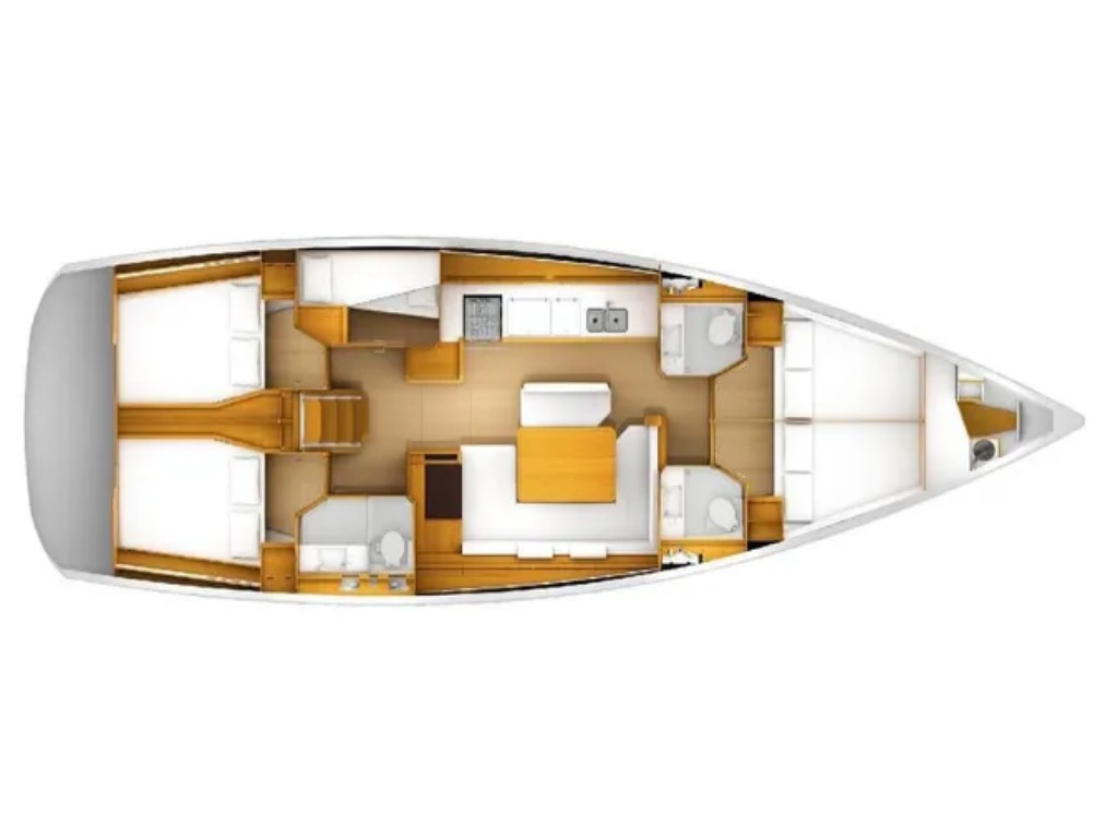 Rzut jachtu Sun Odyssey 509 IQ