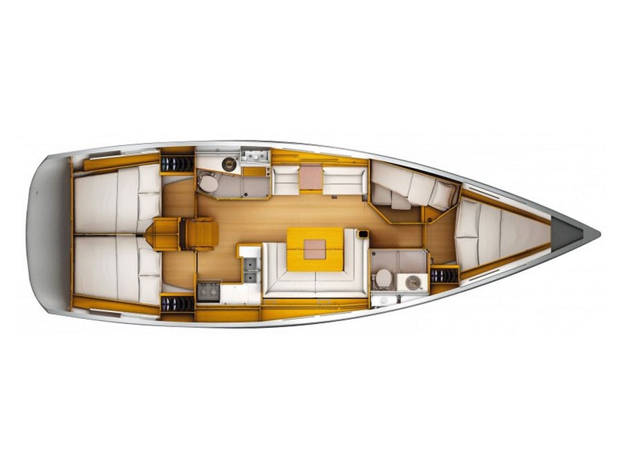 Rzut jachtu Sun Odyssey 439 Sea and Sky