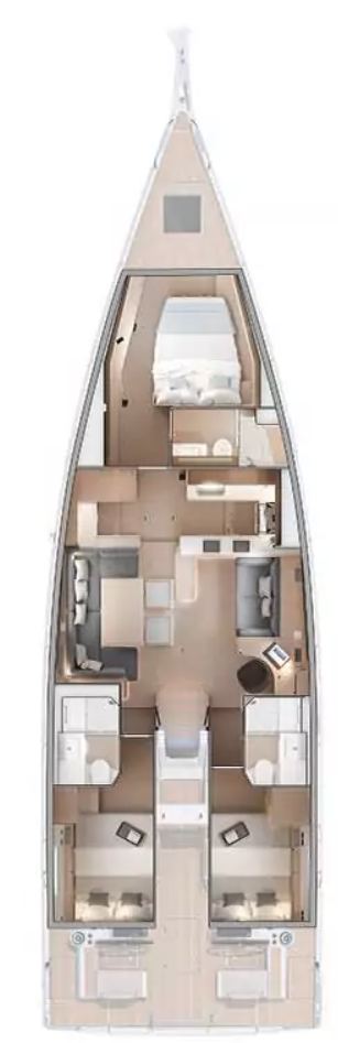 Rzut jachtu Oceanis 60 Reminescence