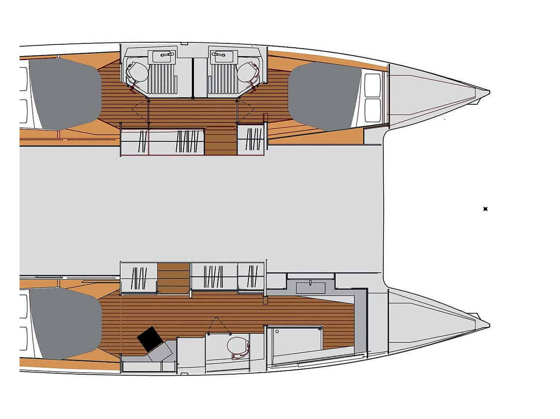 Rzut jachtu Astréa 42 Bollinger