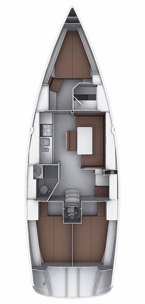 Rzut jachtu Bavaria Cruiser 40 Springrose
