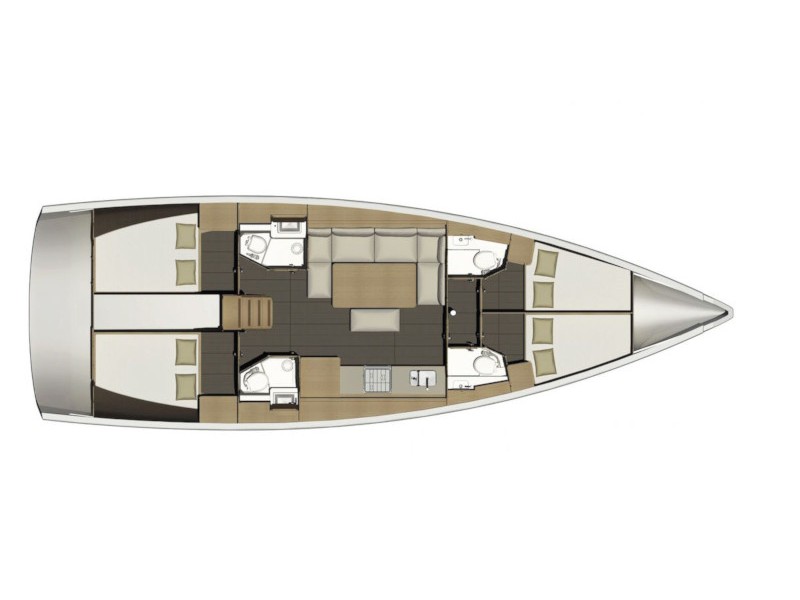 Rzut jachtu Dufour 460 Grand Large Why not 13