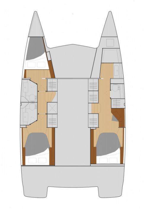 Rzut jachtu Fountaine Pajot Isla 40 Seabaris