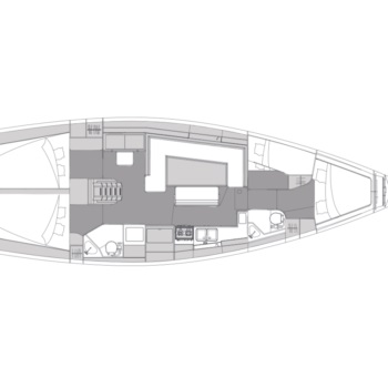 Rzut jachtu Elan Impression 45.1 Albatros