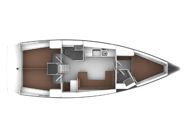 Rzut jachtu Bavaria Cruiser 41 VITTORIA