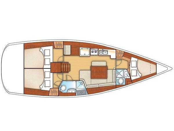 Rzut jachtu Oceanis 40 Premium