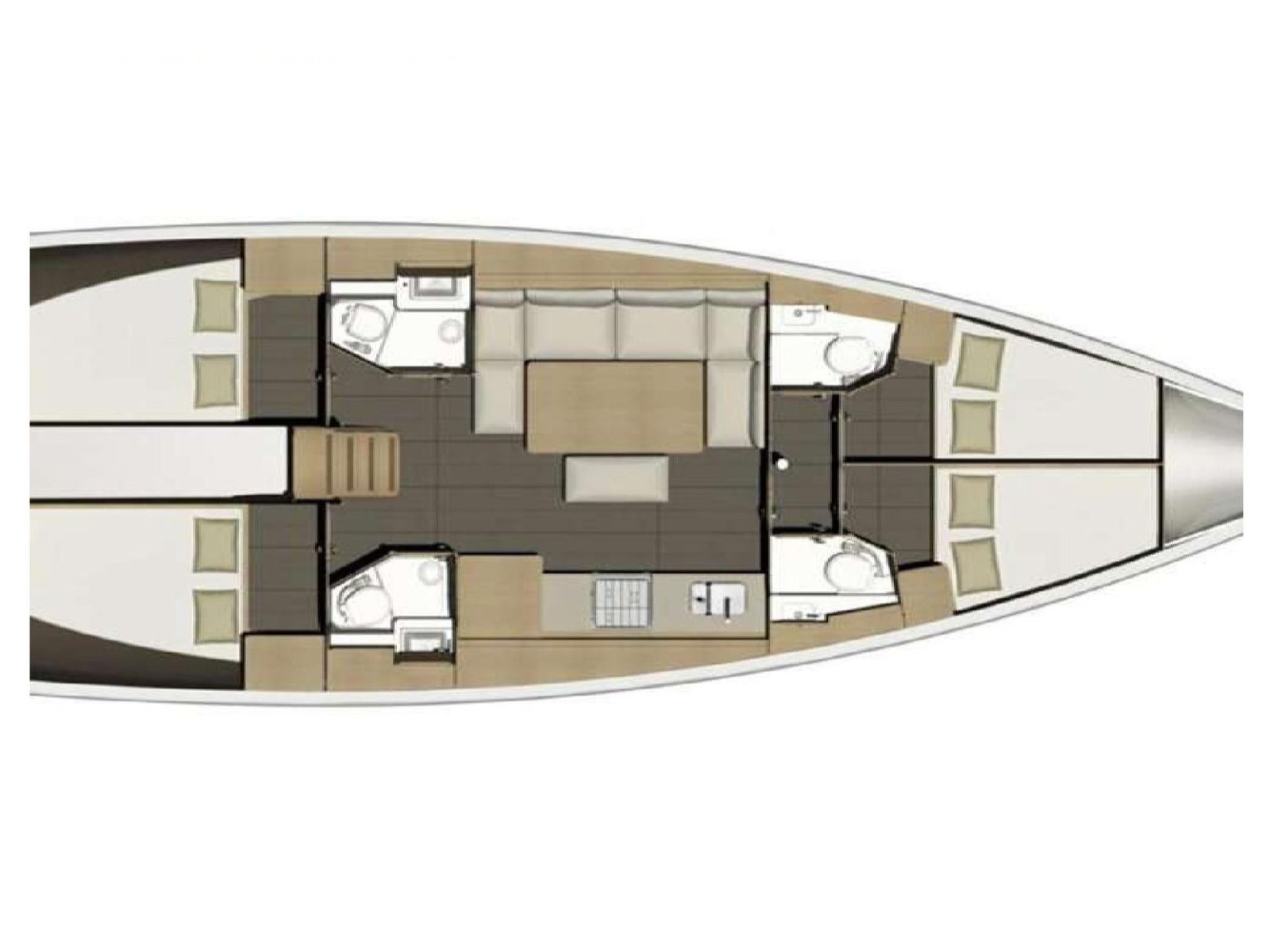 Rzut jachtu Dufour 460 Grand Large Sonia