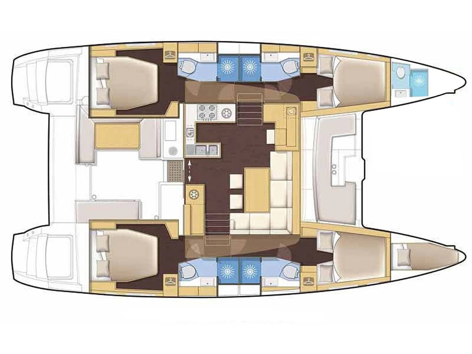 Rzut jachtu Lagoon 46 ORIANA