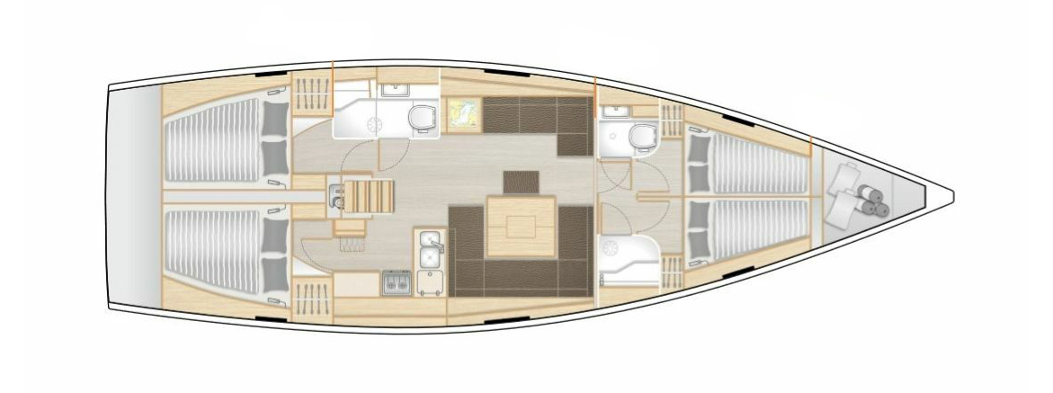 Rzut jachtu Hanse 458 Euphoria