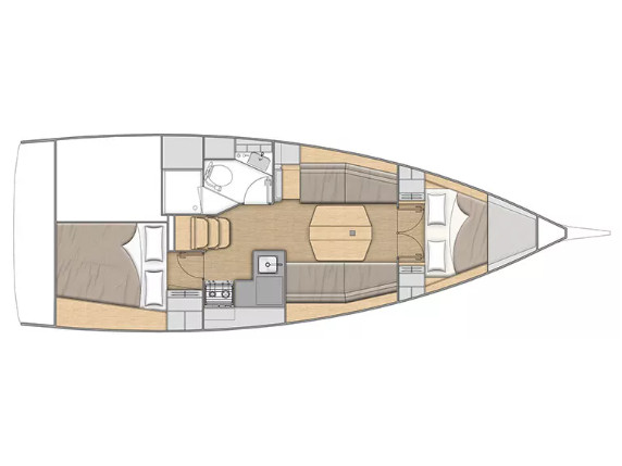 Rzut jachtu Oceanis 34.1 Ersa