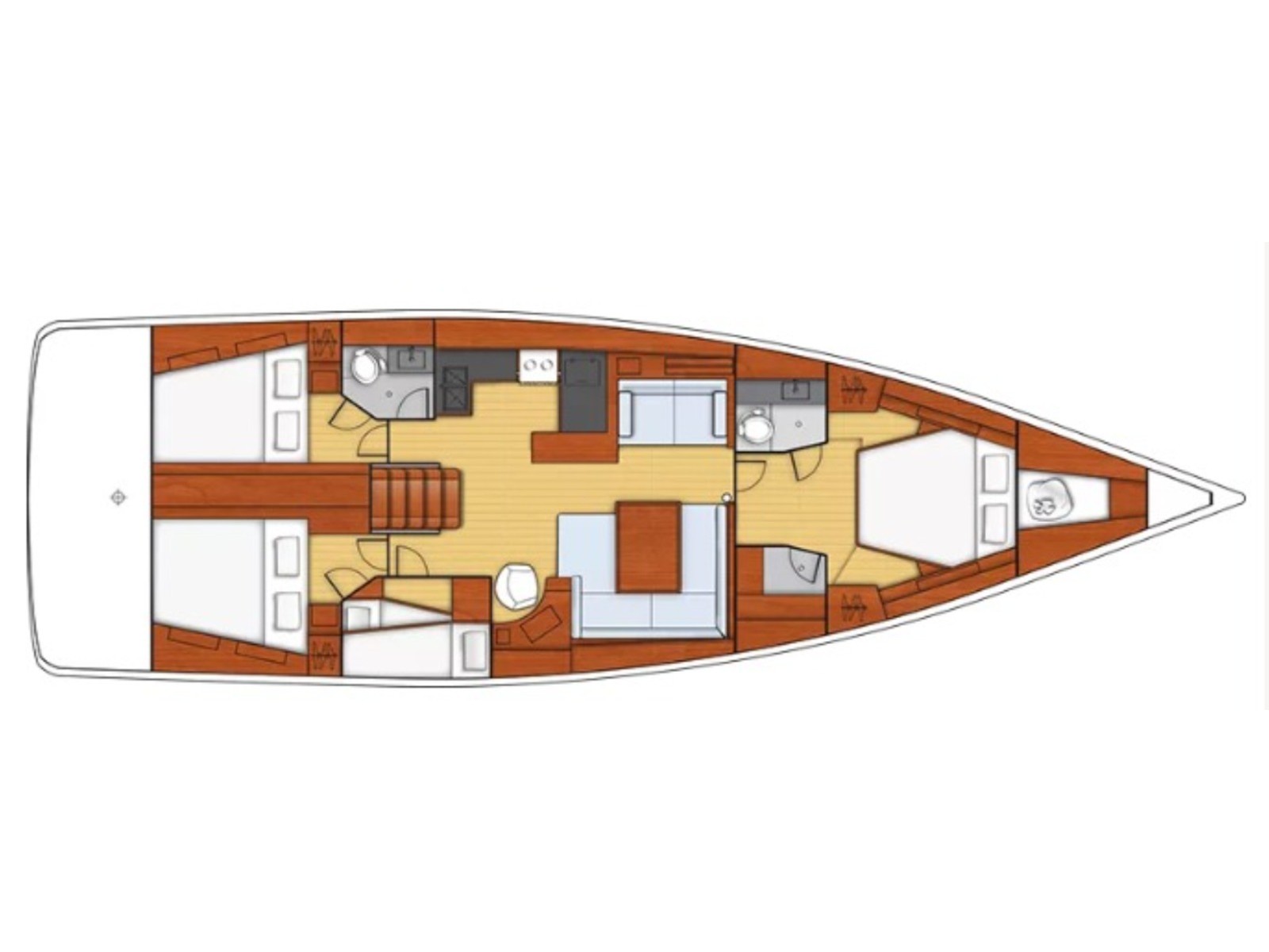 Rzut jachtu Oceanis 55.1 EXPLORER (Radazul)