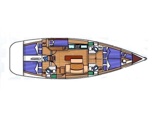 Rzut jachtu Cyclades 50.5 Principessa