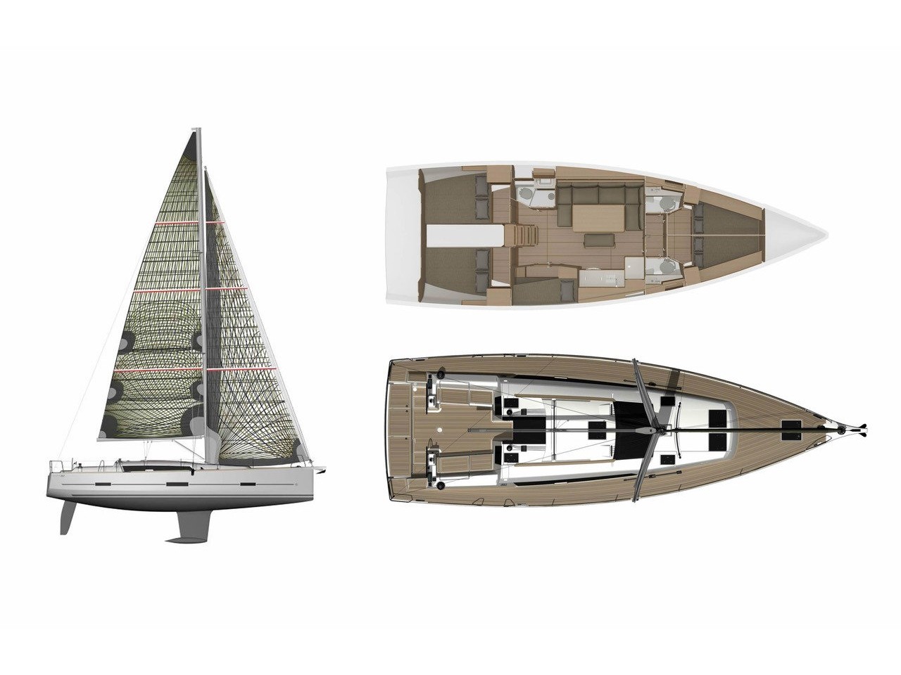 Rzut jachtu Dufour 460 Grand Large WindyLife