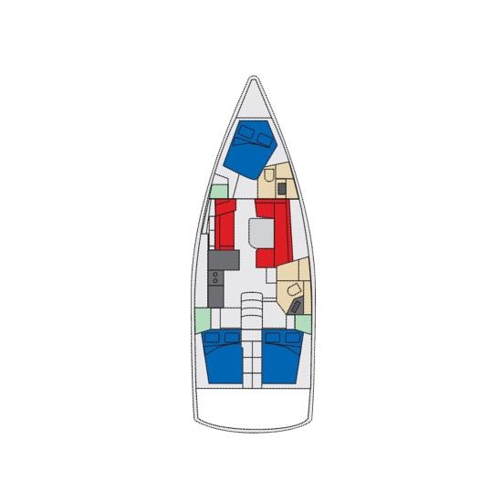 Rzut jachtu Oceanis 41.1 Nina