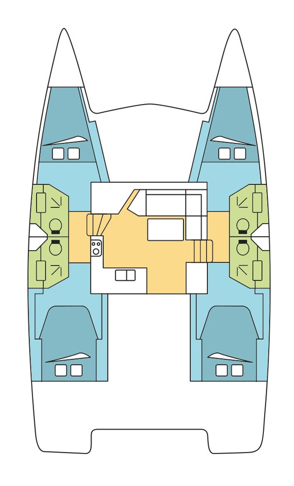 Rzut jachtu Fountaine Pajot Isla 40 Chilli