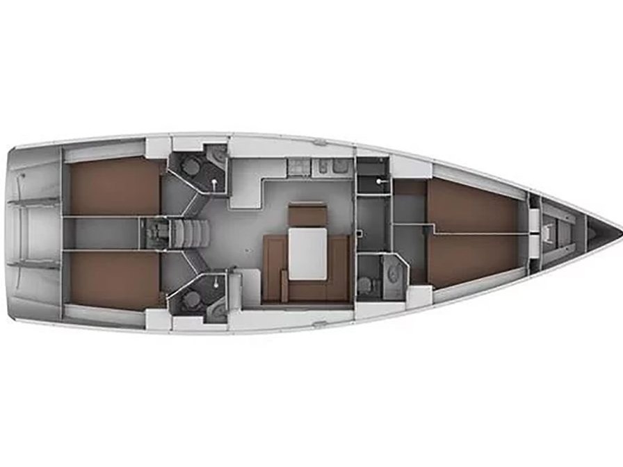 Rzut jachtu Bavaria 45 Cloe