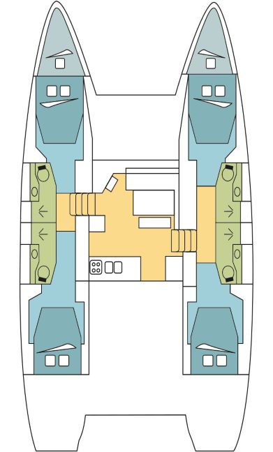 Rzut jachtu Lagoon 46 VESPER