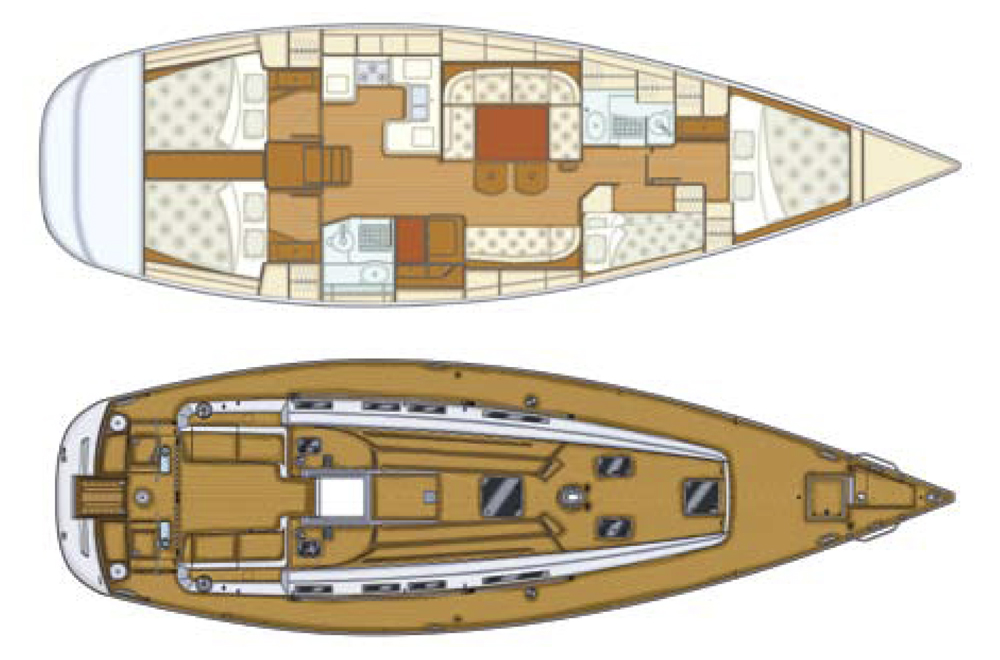 Rzut jachtu Grand Soleil 50 Kety