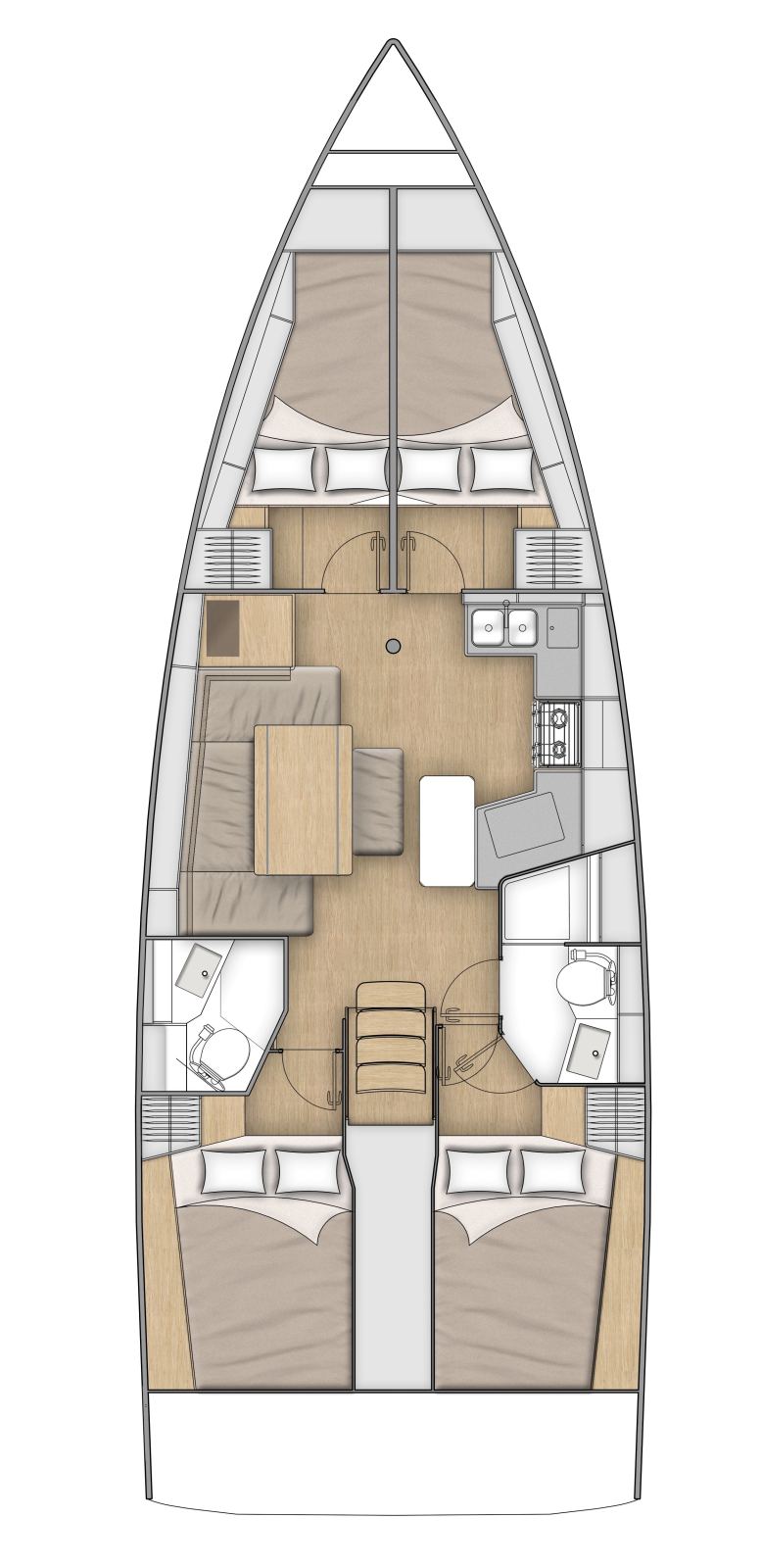 Rzut jachtu Oceanis 40.1 Bestsennyy