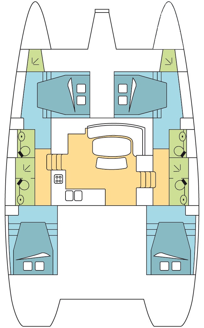 Rzut jachtu Lagoon 421 TRAVIATA 1