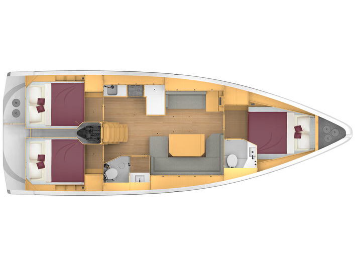 Rzut jachtu Bavaria C42 Blackberry