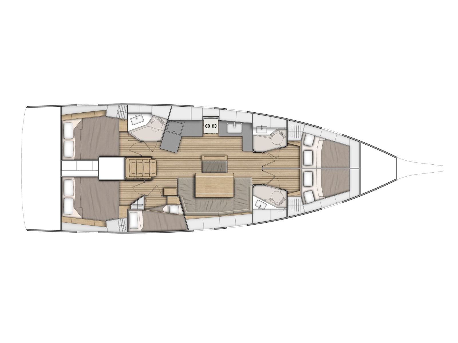 Rzut jachtu Oceanis 46.1 BUMBLEBEE