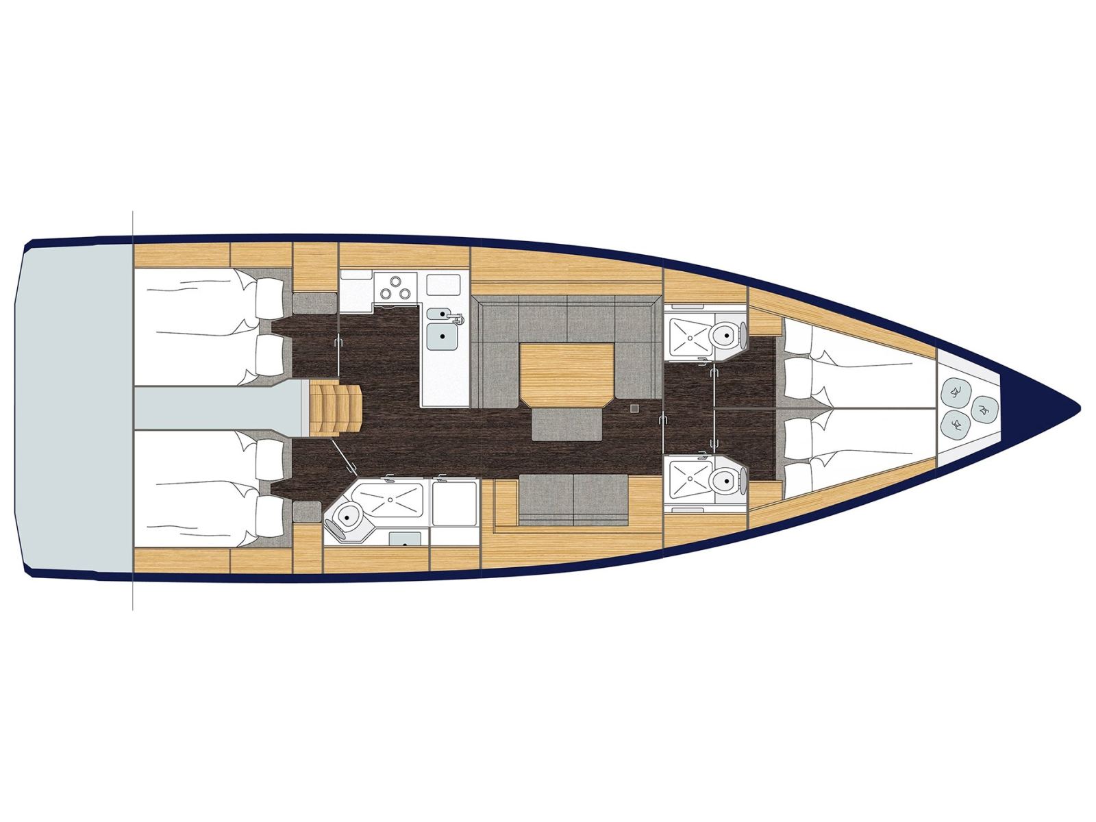 Rzut jachtu Bavaria C45 WILDCARD