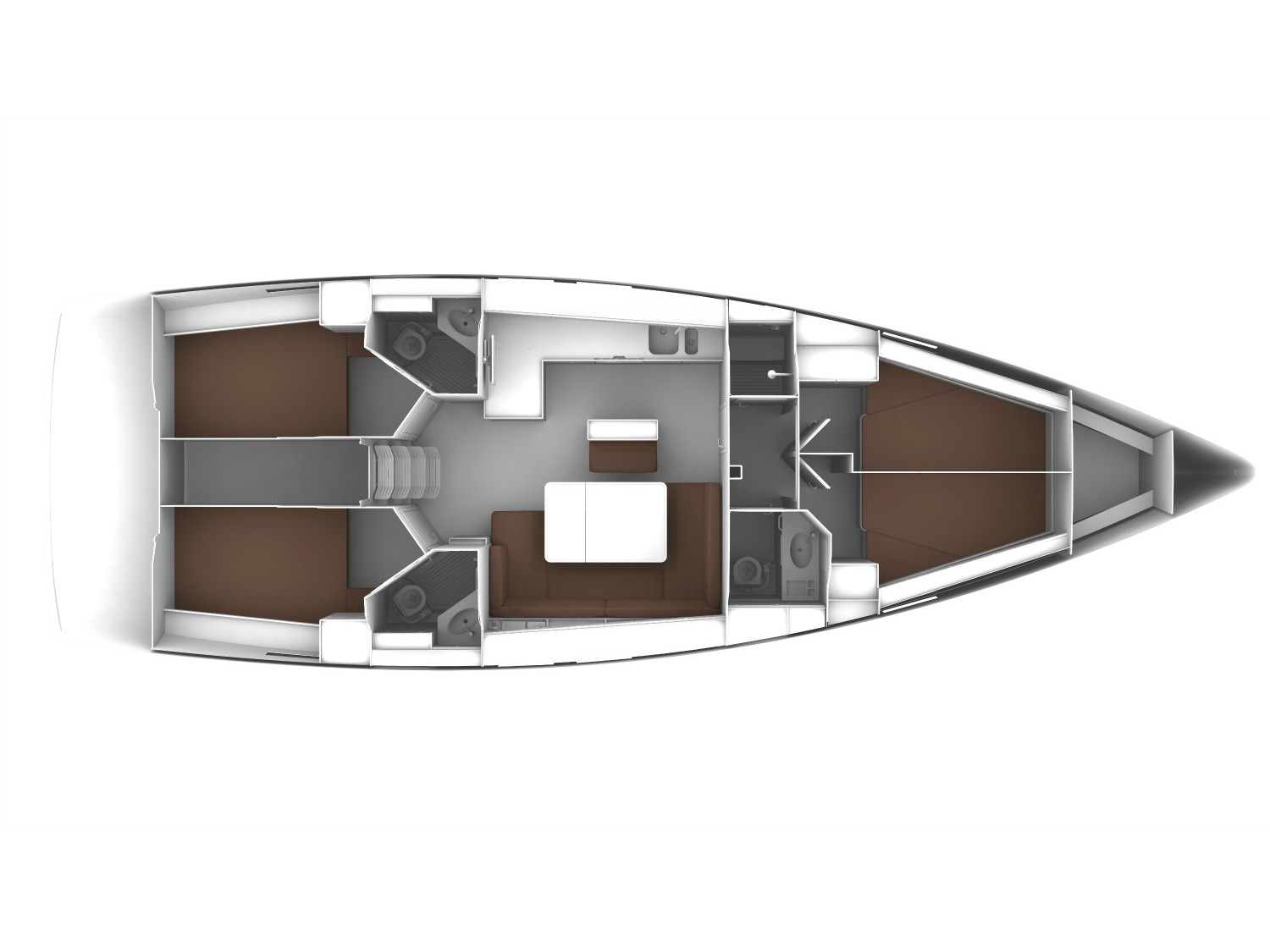 Rzut jachtu Bavaria Cruiser 46 SEA WONDER II
