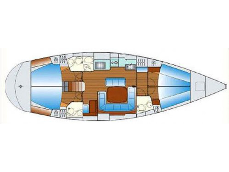 Rzut jachtu Bavaria 47 SY Zoe