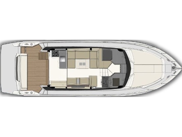 Rzut jachtu Ferretti 450 Dream