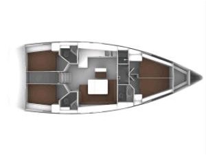 Rzut jachtu Bavaria Cruiser 46 Paola
