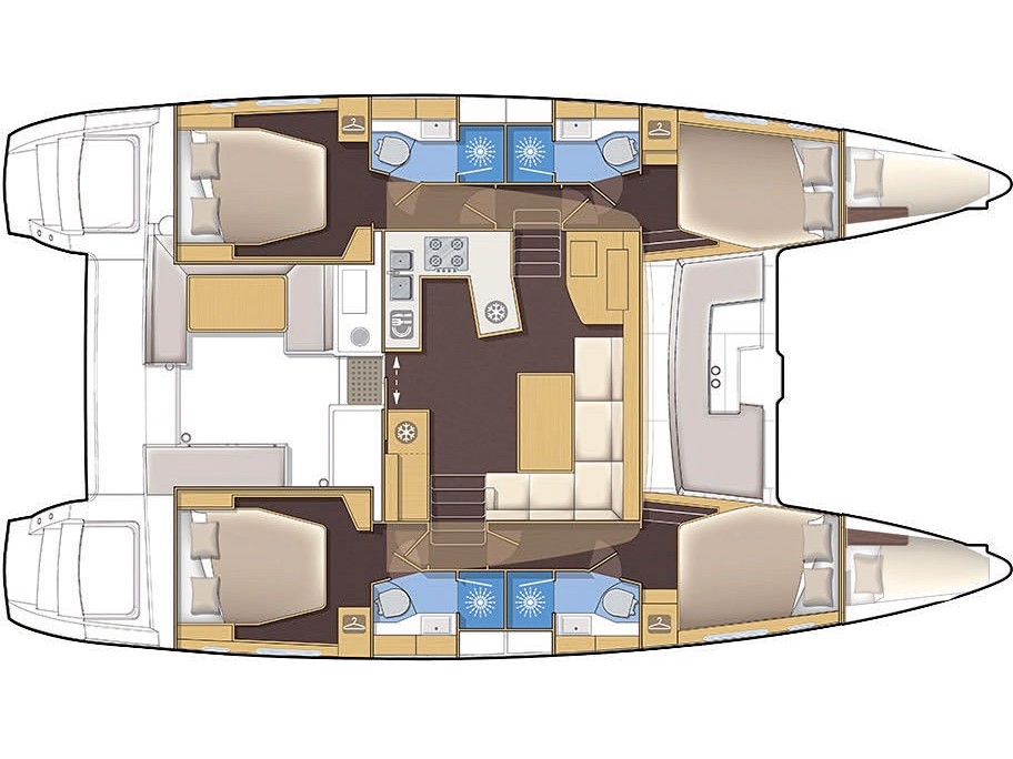 Rzut jachtu Lagoon 450 BAGIRA