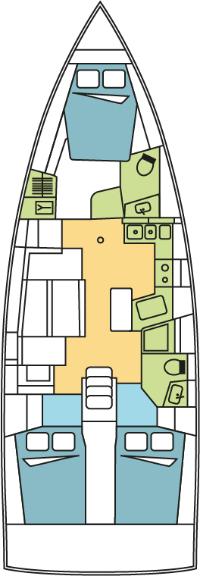 Rzut jachtu Oceanis 40.1 JULIANA